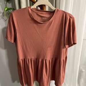 Pink Peplum TShirt Top